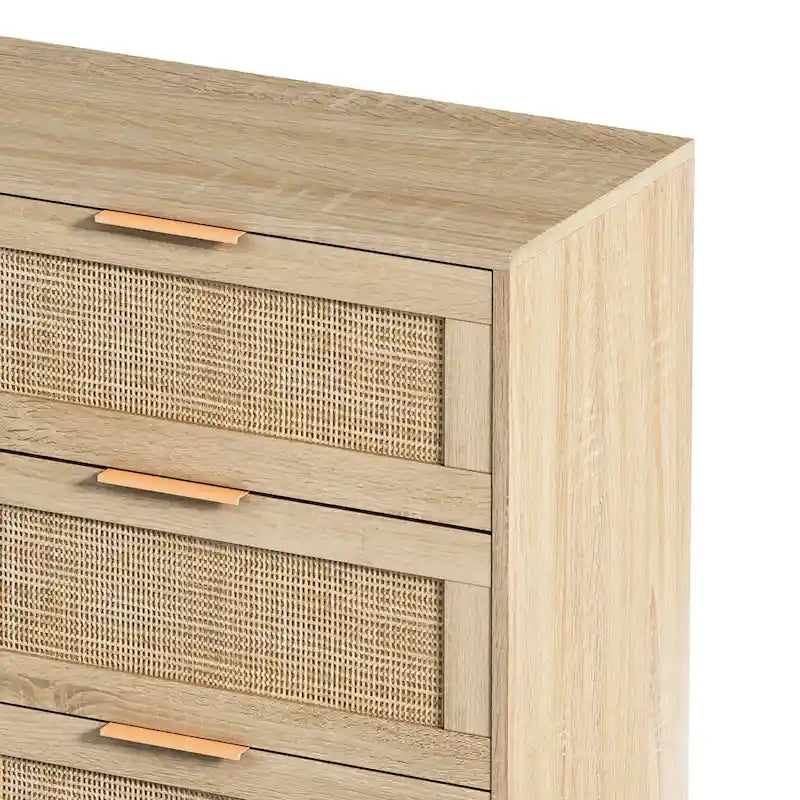 43.316-Meuble de rangement à tiroirs en rotin, pour chambre, salon, naturel
