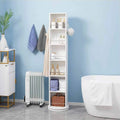 Rotating Storage Cabinet Full-Length Mirror 360-Degree Swivel - 66 5/8H x 12L x 14.4 base diameter