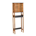 Meuble de rangement pour toilettes avec doubles portes ventilées – 175 H x 61 L x 23 P cm