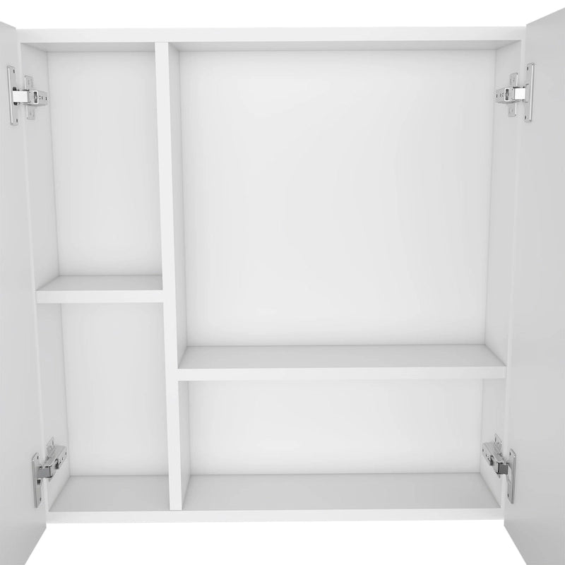 Armoire à pharmacie avec miroir Lexington, trois étagères intérieures, finition wengé noir