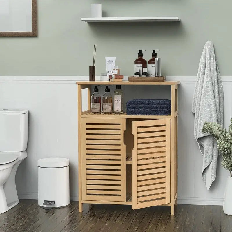 Meuble de rangement en bambou – 11,8P x 23,6L x 31,7H
