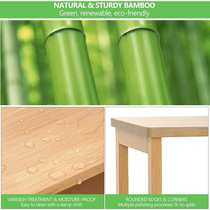 Meuble de rangement en bambou – 11,8P x 23,6L x 31,7H
