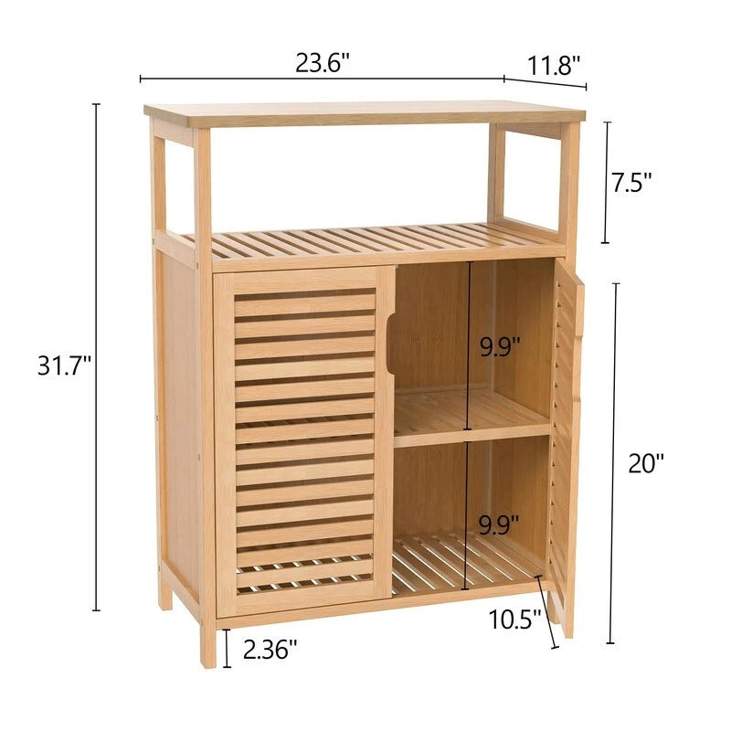 Meuble de rangement en bambou – 11,8P x 23,6L x 31,7H