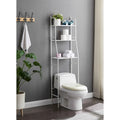 Étagère de rangement à trois niveaux au-dessus des toilettes pour salle de bain