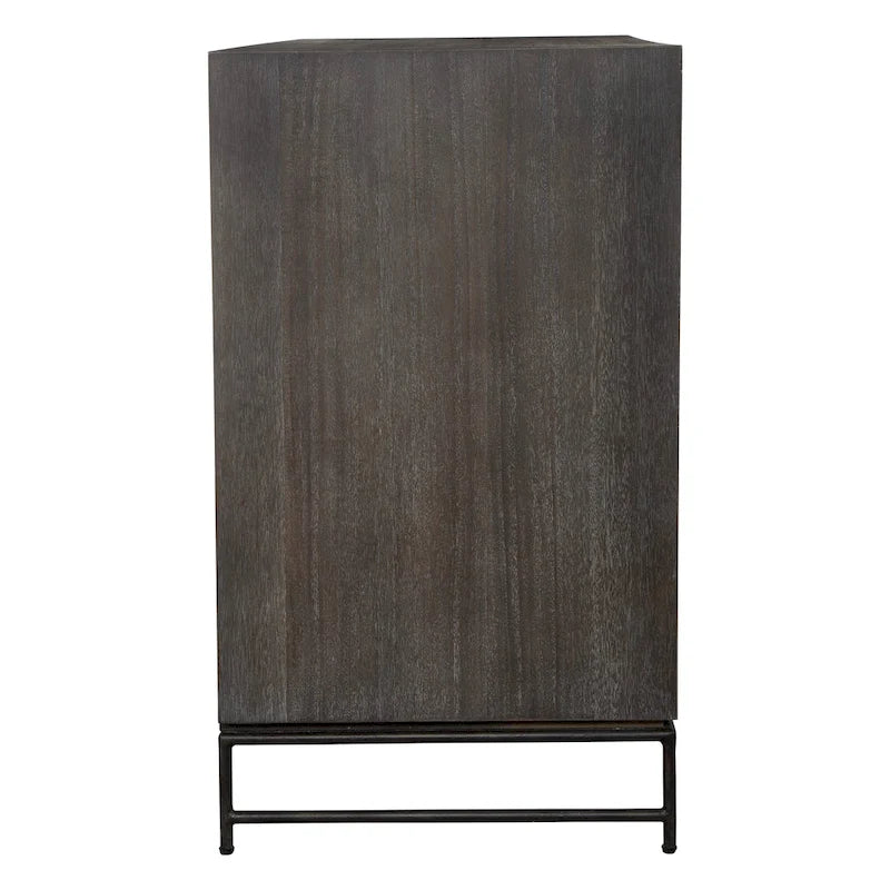 Commode d'appoint en noyer foncé – 32H x 36L x 18P