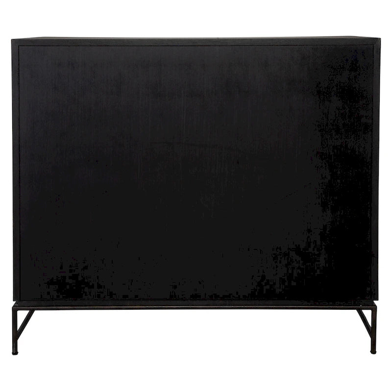 Commode d'appoint en noyer foncé – 32H x 36L x 18P